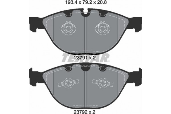 Textar Σετ τακάκια, Δισκόφρενα - 2379101