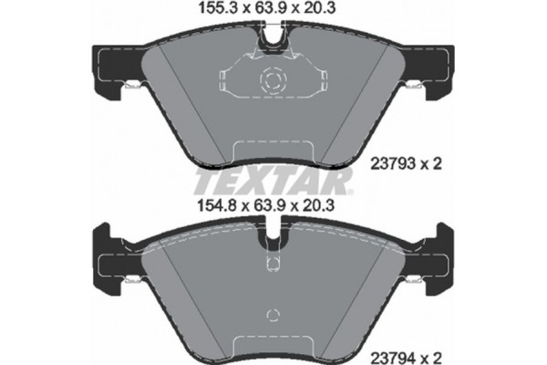 Textar Σετ τακάκια, Δισκόφρενα - 2379381