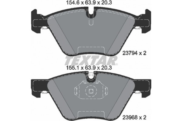 Textar Σετ τακάκια, Δισκόφρενα - 2379401