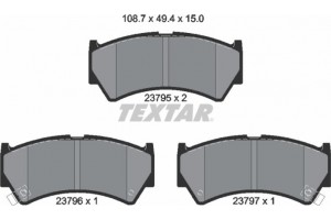 Textar Σετ τακάκια, Δισκόφρενα - 2379501