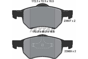Textar Σετ τακάκια, Δισκόφρενα - 2380701