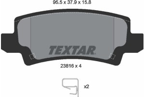 Textar Σετ τακάκια, Δισκόφρενα - 2381601