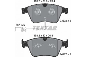Textar Σετ τακάκια, Δισκόφρενα - 2382201