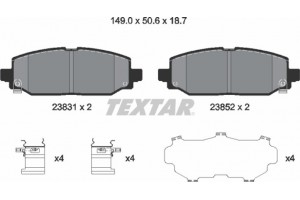 Textar Σετ τακάκια, Δισκόφρενα - 2383101