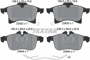 Textar Σετ τακάκια, Δισκόφρενα - 2383204