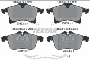 Textar Σετ τακάκια, Δισκόφρενα - 2383204