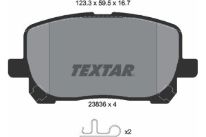 Textar Σετ τακάκια, Δισκόφρενα - 2383601