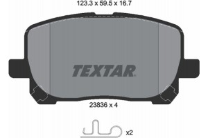 Textar Σετ τακάκια, Δισκόφρενα - 2383601
