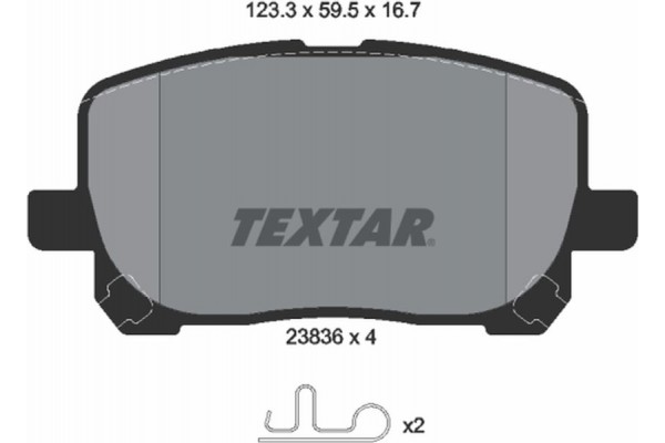 Textar Σετ τακάκια, Δισκόφρενα - 2383601