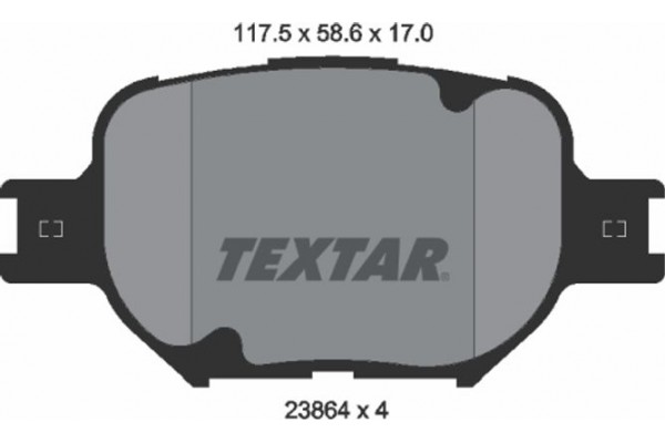 Textar Σετ τακάκια, Δισκόφρενα - 2386401