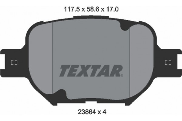 Textar Σετ τακάκια, Δισκόφρενα - 2386401