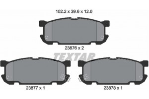 Textar Σετ τακάκια, Δισκόφρενα - 2387601