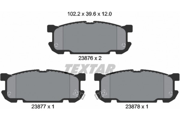 Textar Σετ τακάκια, Δισκόφρενα - 2387601