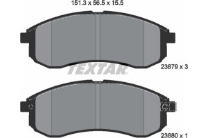 Textar Σετ τακάκια, Δισκόφρενα - 2387902