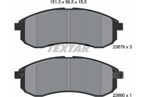 Textar Σετ τακάκια, Δισκόφρενα - 2387902