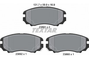 Textar Σετ τακάκια, Δισκόφρενα - 2389101