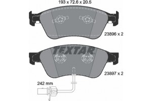 Textar Σετ τακάκια, Δισκόφρενα - 2389601
