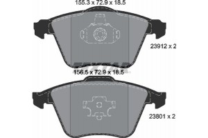 Textar Σετ τακάκια, Δισκόφρενα - 2391201