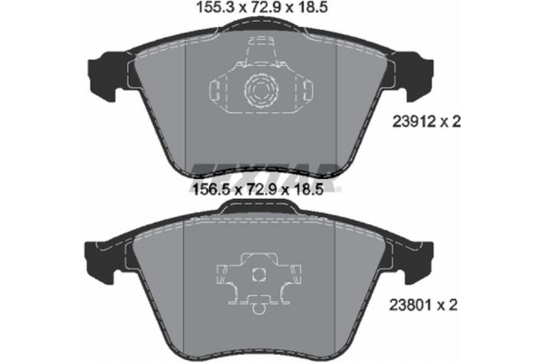 Textar Σετ τακάκια, Δισκόφρενα - 2391201