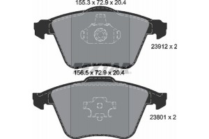 Textar Σετ τακάκια, Δισκόφρενα - 2391202