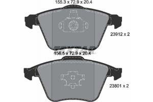 Textar Σετ τακάκια, Δισκόφρενα - 2391202