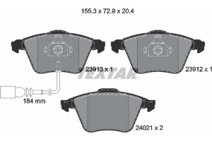 Textar Σετ τακάκια, Δισκόφρενα - 2391301