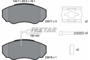 Textar Σετ τακάκια, Δισκόφρενα - 2391701
