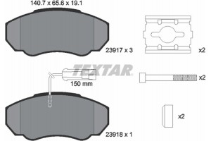Textar Σετ τακάκια, Δισκόφρενα - 2391701