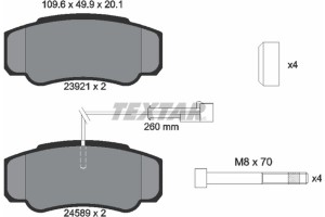 Textar Σετ τακάκια, Δισκόφρενα - 2392103