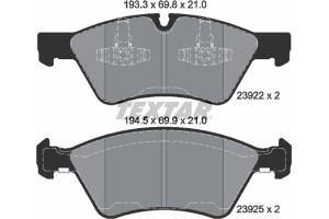 Textar Σετ τακάκια, Δισκόφρενα - 2392201