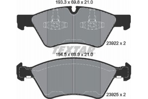 Textar Σετ τακάκια, Δισκόφρενα - 2392201