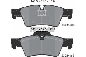 Textar Σετ τακάκια, Δισκόφρενα - 2392302
