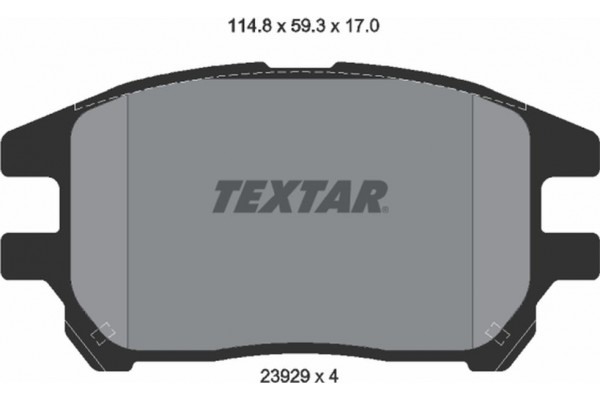 Textar Σετ τακάκια, Δισκόφρενα - 2392901