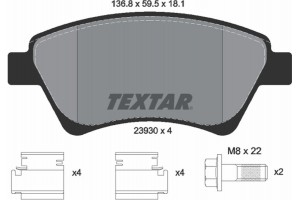 Textar Σετ τακάκια, Δισκόφρενα - 2393001