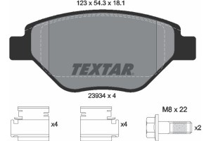 Textar Σετ τακάκια, Δισκόφρενα - 2393401