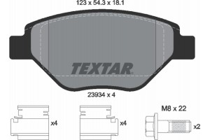 Textar Σετ τακάκια, Δισκόφρενα - 2393401
