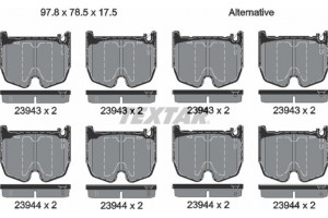 Textar Σετ τακάκια, Δισκόφρενα - 2394301