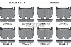 Textar Σετ τακάκια, Δισκόφρενα - 2394301