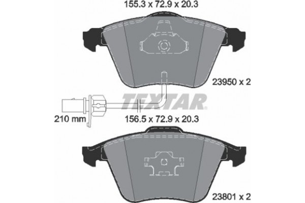 Textar Σετ τακάκια, Δισκόφρενα - 2395001