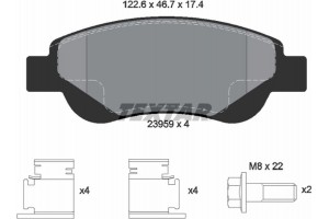 Textar Σετ τακάκια, Δισκόφρενα - 2395901