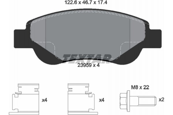 Textar Σετ τακάκια, Δισκόφρενα - 2395901