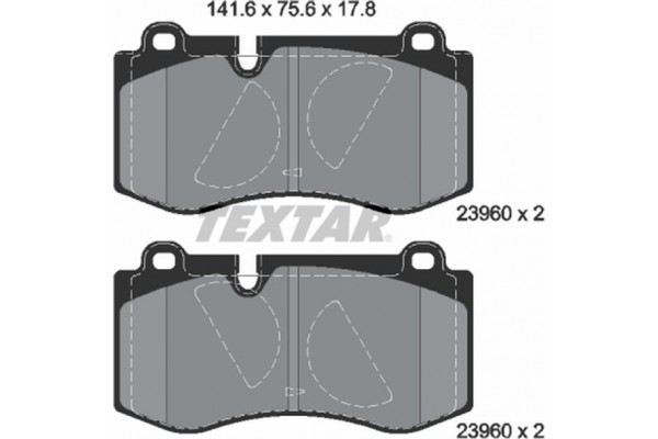 Textar Σετ τακάκια, Δισκόφρενα - 2396001