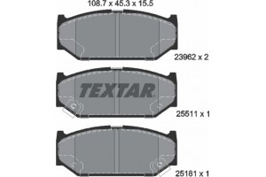 Textar Σετ τακάκια, Δισκόφρενα - 2396201