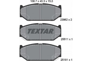 Textar Σετ τακάκια, Δισκόφρενα - 2396201