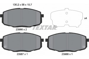 Textar Σετ τακάκια, Δισκόφρενα - 2396601