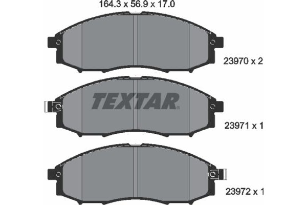 Textar Σετ τακάκια, Δισκόφρενα - 2397001