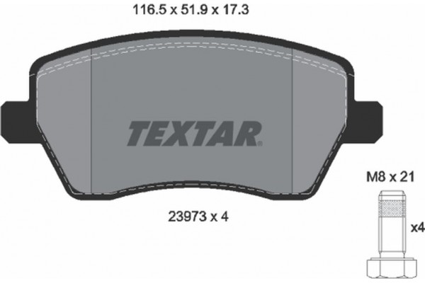 Textar Σετ τακάκια, Δισκόφρενα - 2397301