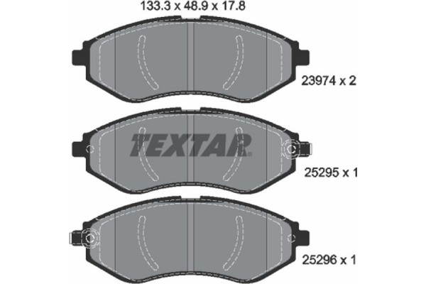 Textar Σετ τακάκια, Δισκόφρενα - 2397406