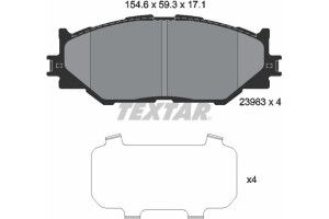 Textar Σετ τακάκια, Δισκόφρενα - 2398301