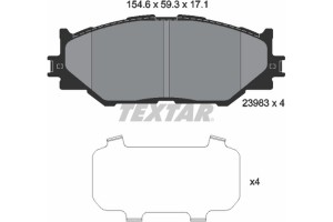 Textar Σετ τακάκια, Δισκόφρενα - 2398301